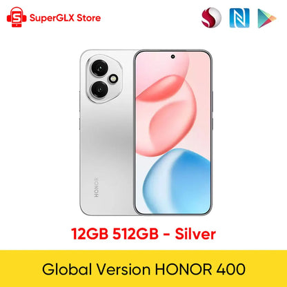 New HONOR 400 5G Smartphone Global Version Snapdragon 7 Gen 3 6.55" AMOLED Display 200MP Dual Camera 6000mAh 80W SuperCharge NFC