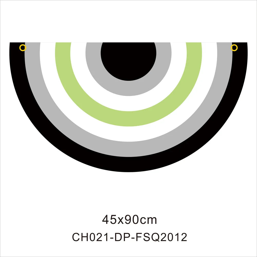 45*90cm Rainbow Flag Fan Shaped Gay  Semicircle LGBT Pride Lesbian Bisexual Transgender Pansexual Asexual Banner