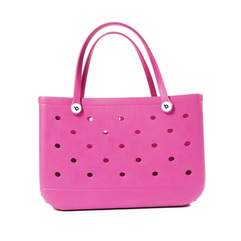 L/XL Beach Bags EVA Rubber Waterproof Tote Bag Storage Baskets Travel Shopping Shoulder Solid Color Fashion Handbag women