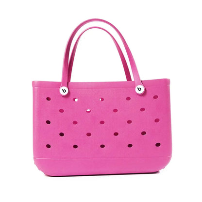 L/XL Beach Bags EVA Rubber Waterproof Tote Bag Storage Baskets Travel Shopping Shoulder Solid Color Fashion Handbag women