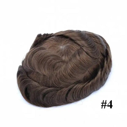 Front Swiss Lace Men's Capillary Prothesis Lace PU Man Toupee Human Hair Wigs Natural Hairline Indian Human Hair Wigs Natural