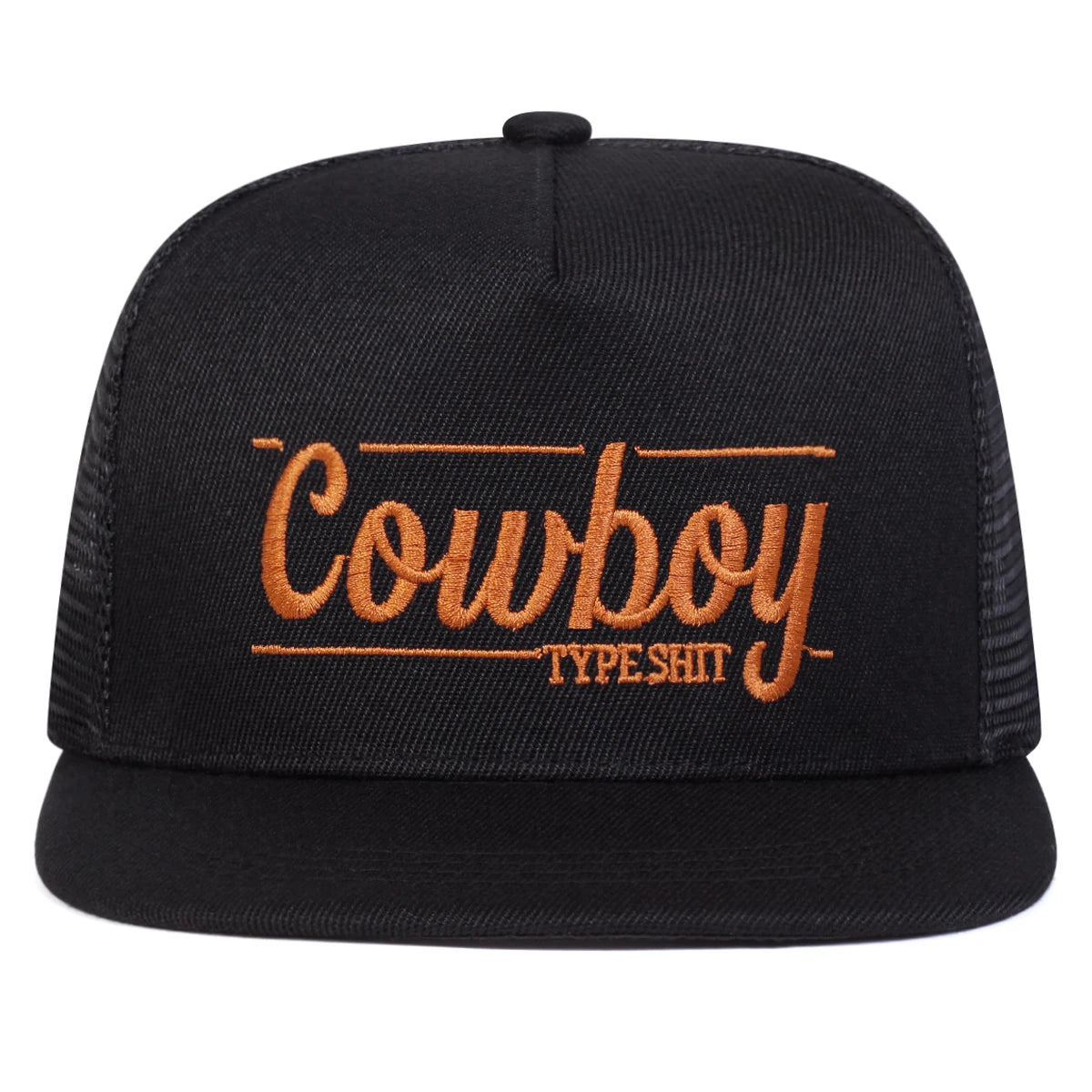 Unisex COWBOY Letter Embroidery Hip-hop Net Hats Spring Summer Outdoor Adjustable Casual Baseball Caps Sunscreen Hat Sports Cap
