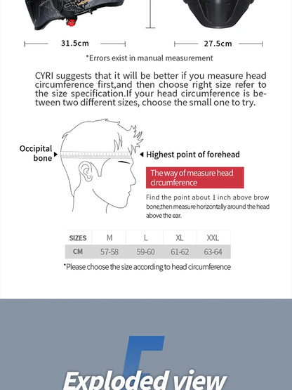 CYRIL Motorcycle Helmet Full Face Open Face Helmets 3/4 Men Women Modular Dual Visor Helmet For Motorcycle ECE DOT Approved