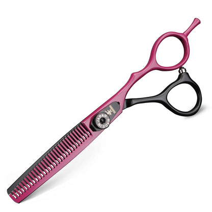 Spring clip screw double color hair scissors 6 inch 9cr18 steel barber cutting scissors and thinning scissors