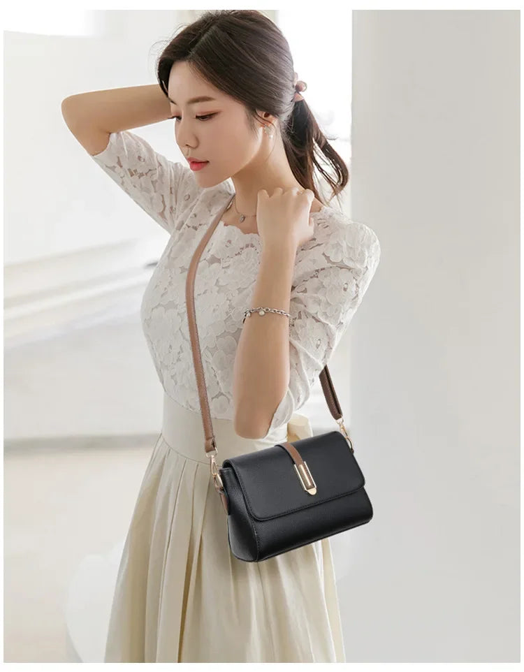 Fashion Crossbody Bag PU Leather Messenger Bag Versatile Sling Shoulder Women's Bag Small Handbags Sac A Main Femme Bolsas