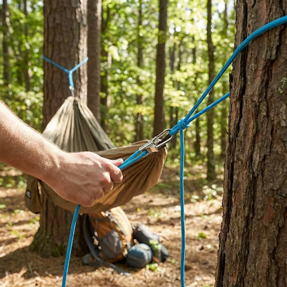 2-6 Set Rope Tying Tool and Tensioner with Roller Tensioner Retractable Buckle with Accessory Rope Suitable for Camping