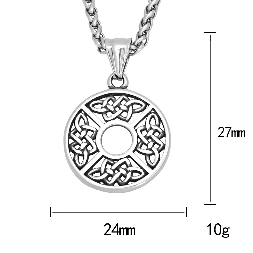 Fashion Small Size Viking Celtic Knot Necklace Stainless Steel Nordic Amulet Pendant For Men Women Jewelry Gifts Dropshipping