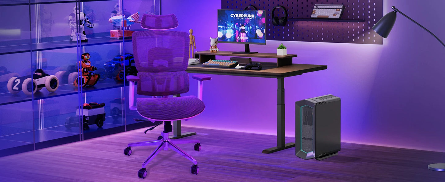 Office Ergonomic Chair for Big and 6'5" Tall Max,400Lbs Computer Desk Heavy-Duty Office Gaming Chair with High-Back Design EC20