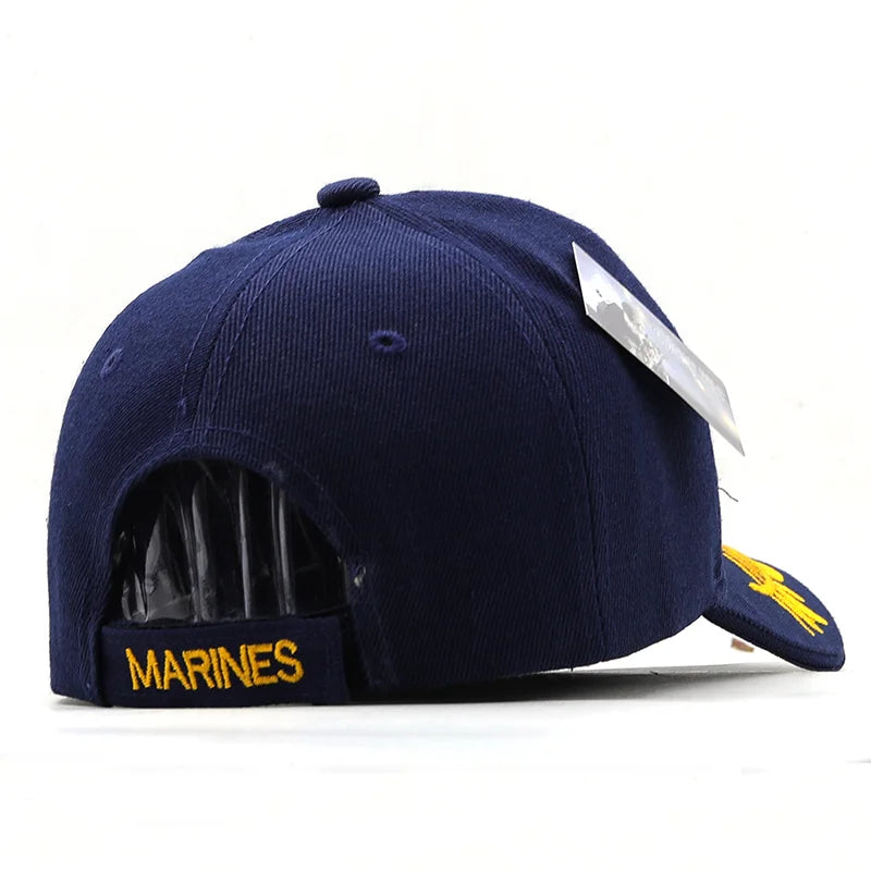 U.S.Marines Baseball Cap Men USA Army Cap Military Cool Black Cap Hat for Outdoor Adjustable Navy Seal Baseball Cap
