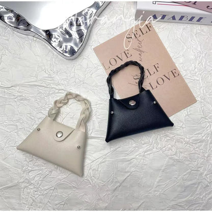 Mini Bag Pendant Small Keychain Case Bag Hanging Accessory Cute Earphone Storage Bag Pendant Keychain Bag Pendant Decoration
