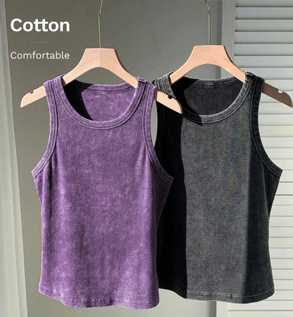 3PCS Set Cotton Camisole Vest Paired Summer Slim Fit Clothing Simple Versatile Basic Top Breathable Womens Korean Style Tops