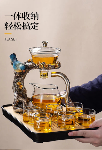 Glass Tea Set Home Kung Fu Tea Cup Magnetic Suction Teapot Artifact