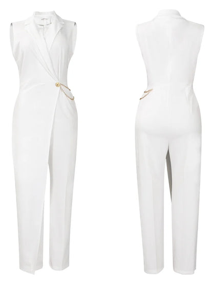 Wmstar Women's Jumpsuits One Piece Outfits Sleeveless Solid Office Lady Summer Sexy Playsuits Overalls Wholesale Dropshipping