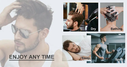 French Lace Wigs for Men Bleach Knots Lace Front Toupee Man Wig Full Lace Male Hair Prosthesis Natural Human Hair Lace Men's Wig