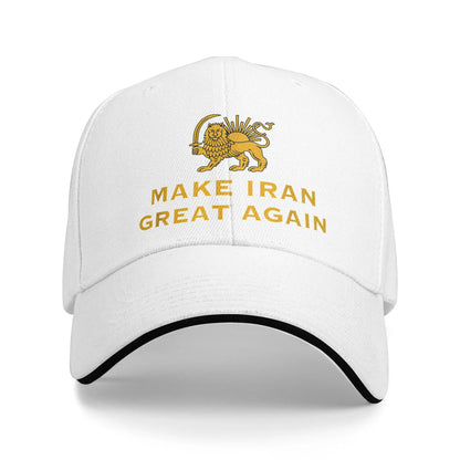 Make Iran Great Again  Baseball Cap  Men Women Print Trucker Hat Summer y2k Retro Running Hippie Sun Visor Baseball Caps