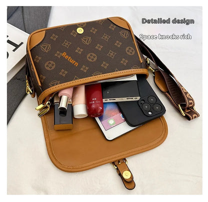 New Classic Texture Crossbody Bag Versatile Crossbody Bag High-End Underarm Bag Nurse Bag Wide Shoulder Strap Bag