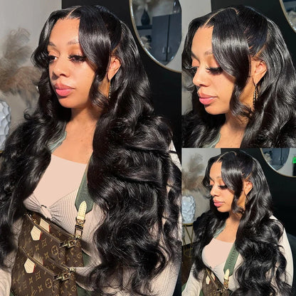 250 Density Body Wave 13x6 Hd Lace Frontal Wig Human Hair 30 40 Inch 13x4 Hd Pre Plucked Lace Front Wigs For Women 360 Full Lace