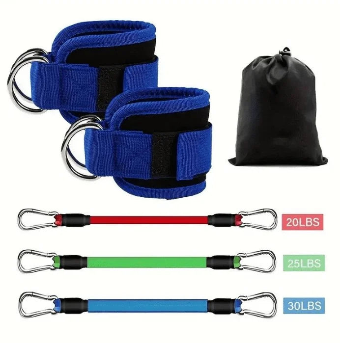 Ankle Straps Resistance Bands Set Fitness Workout Yoga Exercise Equipment Glutes Legs Strength Training for Gym Man Woman