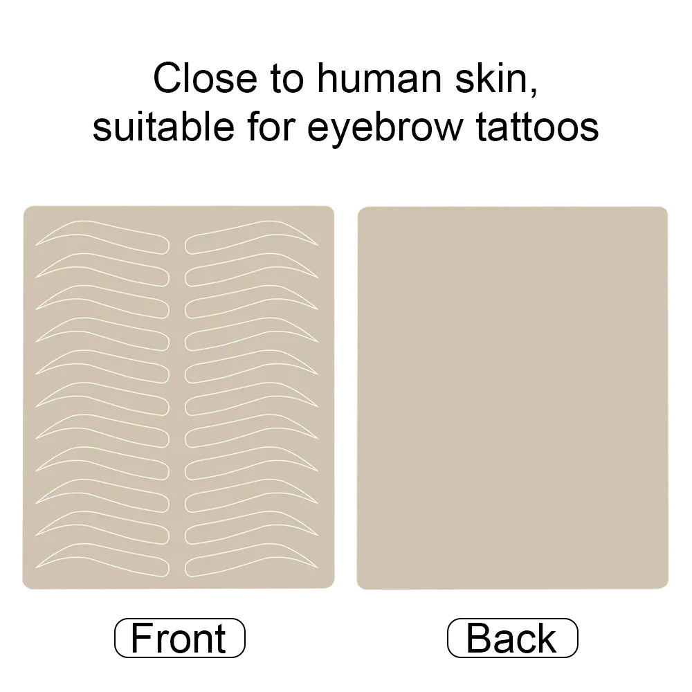 Microblading Eyebrow Practice Kit Eyebrow Tattoo Practice Latex Skin Manual Pen Microblading Needle for Permanent Makeup 4 Types