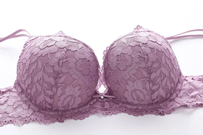 Women Sexy Lace Bra Padded Push Up Lingerie Intimates Elegant Ladies Underwear Casual Daily Female Bra
