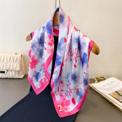 Fashion Paisley Print Silk Hairbands Scarf Women 2025 New Elagant Bandana Neck Kerchief Head Bands Foulard Female Scarfs