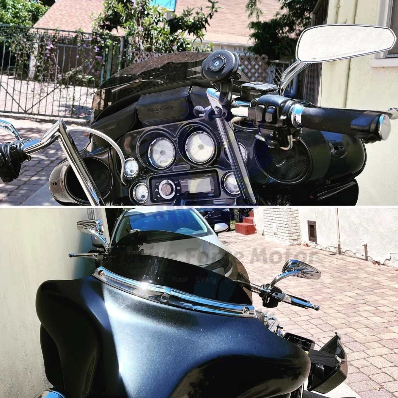 Motorcycles Rear Side Mirrors Rear view For Harley Honda Road King Touring Sportster Fat Boy Softail Bobber Chopper Street Glide