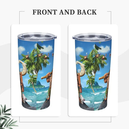 Moana and Pua Cartoon Movie Insulated Tumbler with Straws Stainless Steel Coffee Mugs Double Wall Car Bottle Cups 20oz