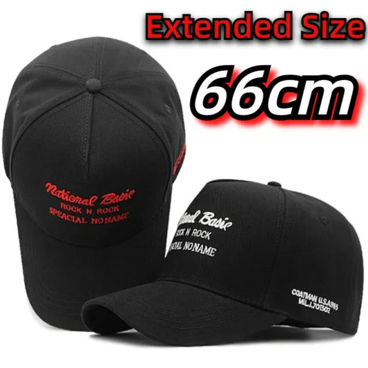 2025 Summer High Top Baseball Caps Big Head 66cm Pure Cotton Sport Sun Hat Men Women Big Size Running Snapback Cap 57-60cm