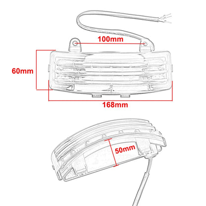Motorcycle LED Tri-Bar Rear Fender Tail Light Turn Signal Brake Lamp For Harley Touring Street Glide Road Glide FLHX FLTRX 96-13