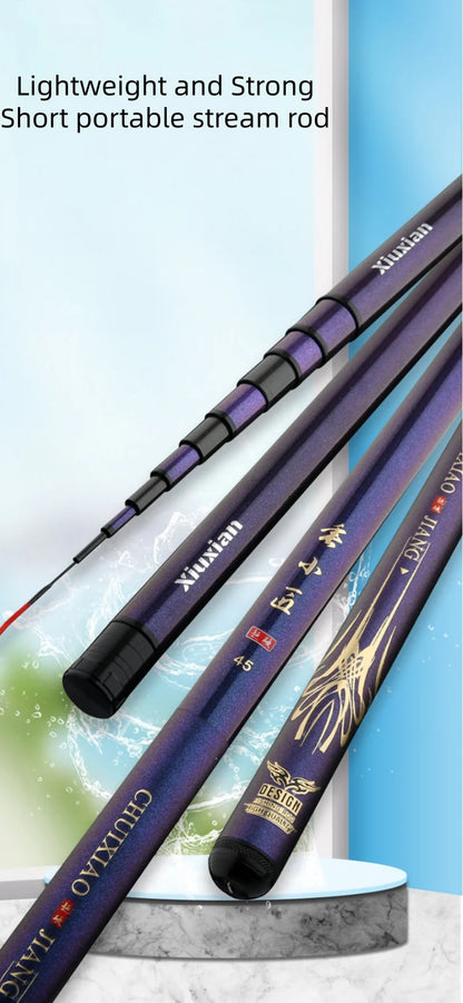 2.1-6.3-meter Lightweight Hard Tuned Carbon Fiber Fishing Rod Strength Fishing Rod Outdoor Fishing Equipment Travel Equipment