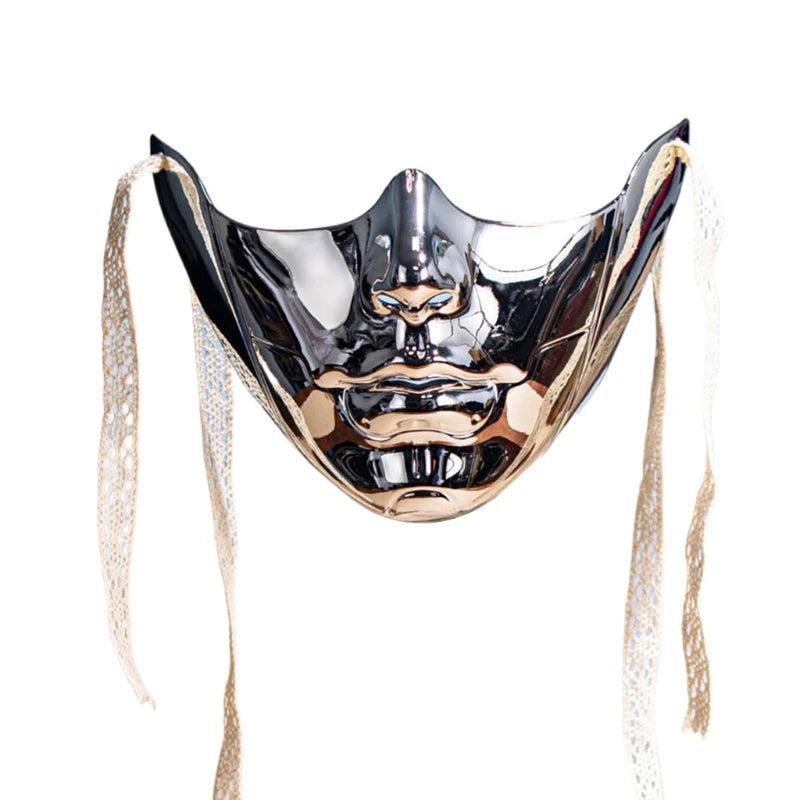 Unisex Masquerade Mask Beauty Mask Cosplay Mask Mechanical Half Face Mask for Carnival Halloween Dress up Party Mask