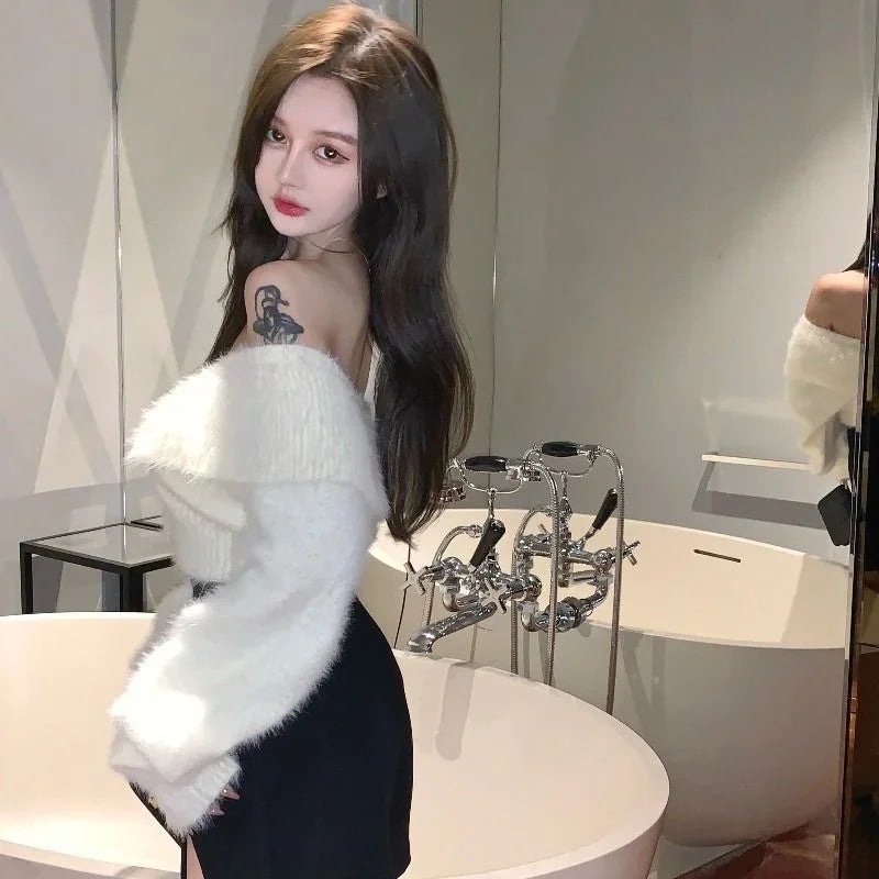 Sweater Women's V-neck Short Slim Fit Design Small Knitted Cardigan Coat Winter clothing pullovers Men's winter sweater