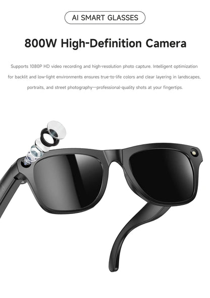 For Xiaomi AI Smart Glasses Photochromic Glasses 4K HD Camera Chat GPT Bluetooth Call Video Music Touch Translate Sunglasses