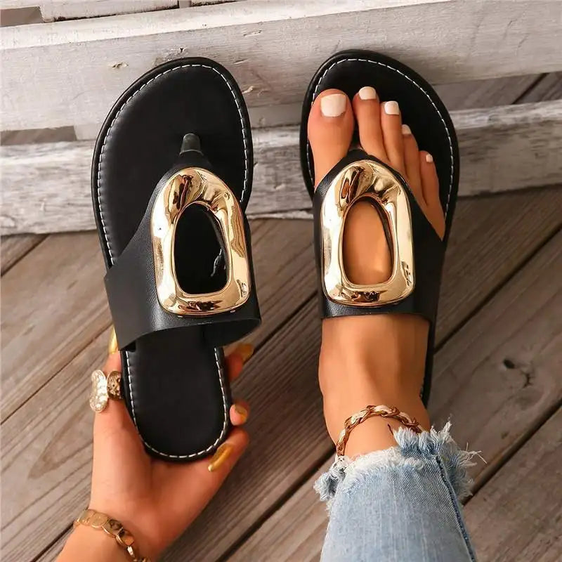 Women Fashion Slippers Slip on Anti-slip Flip Flops Summer Beach Slippers Luxury Flat Sandals Casual Designer Shoes Slides Women