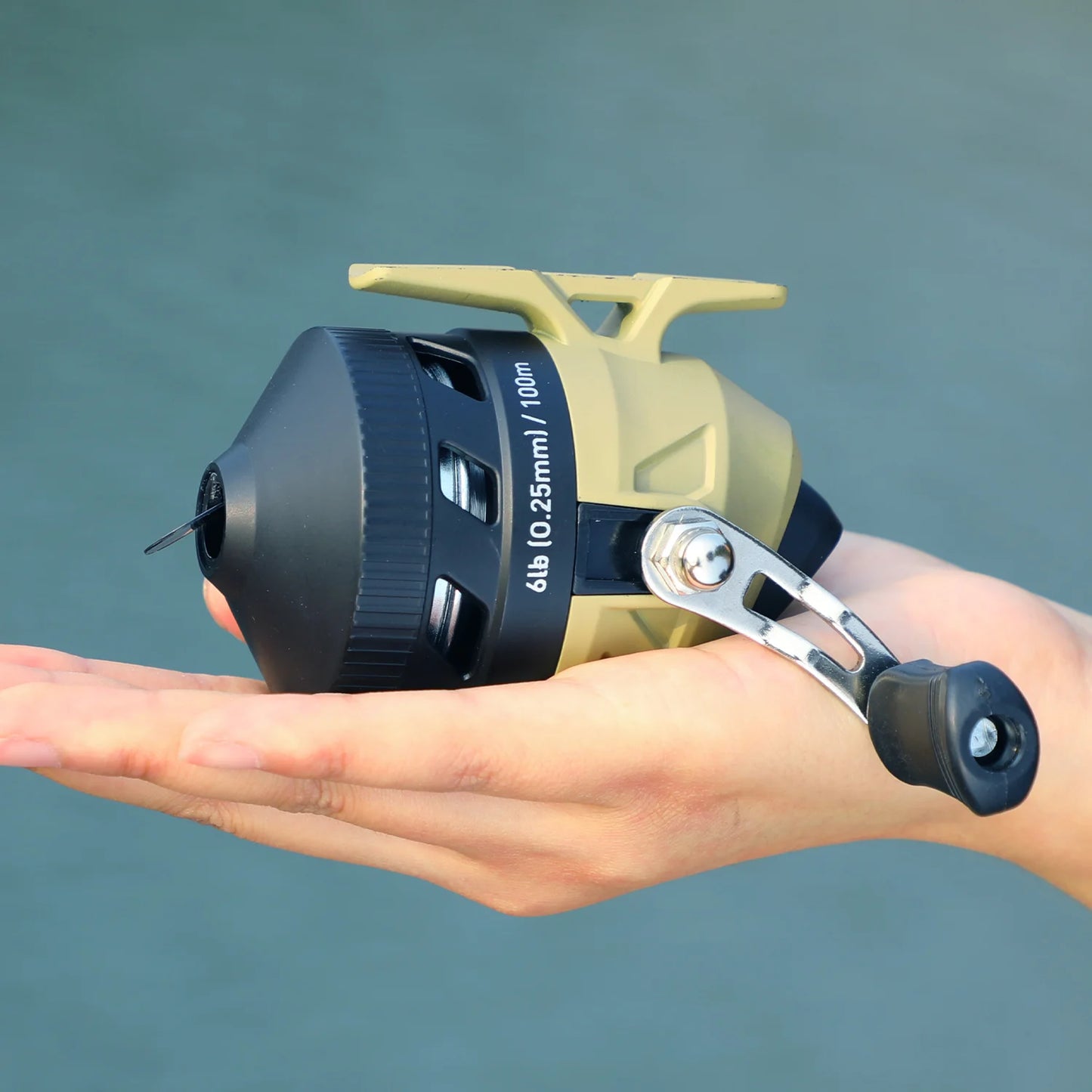 Sougayilang Casting Fishing Reel 3.4 Gear Ratio High Speed Aluminum Alloy Spool Reel with Nylon Fishing Line Freshwater Pesca