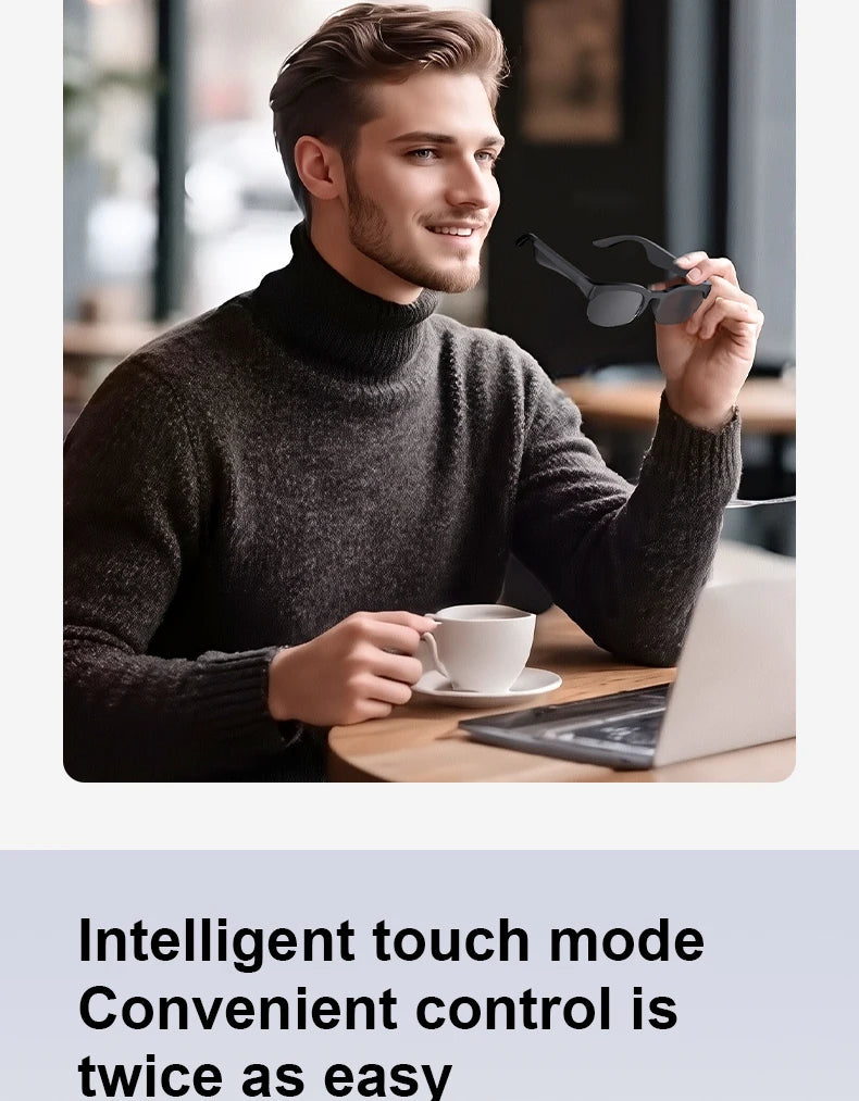 Lenovo 2026 New AI Smart Glasses: AI Translation, HD Hands-Free Calling, AI Chat Logging, Music Playback Type-C Smart Glasses