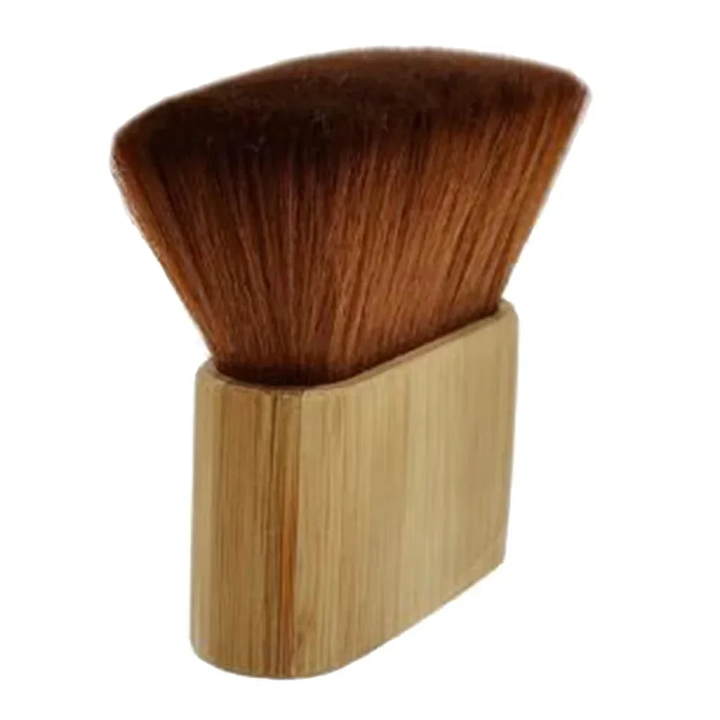 Barber Salon Hairdresser Hair Cutting Neck Duster Soft Brush with Wooden Handle，Special for real hair wigs