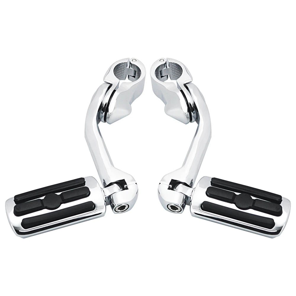 Motorcycle 1 1/4" Highway Footrest Engine Guard Mount Footpegs For Harley Road King Sportster 1200 Iron 883 Electra Street Glide