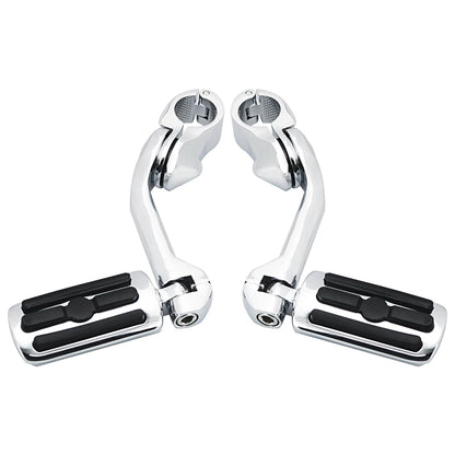 Motorcycle 1 1/4" Highway Footrest Engine Guard Mount Footpegs For Harley Road King Sportster 1200 Iron 883 Electra Street Glide