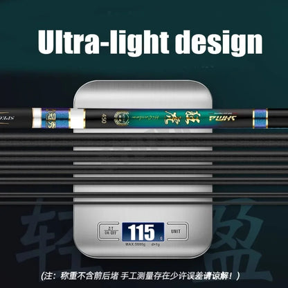 Telescopic Stream Rod 3.6M/4.5M/5.4M/6.3M/7.2M/8M/9M Carbon Reservoir Pond Fishing Rod Super Light Hard Fiber Hand Fishing Pole