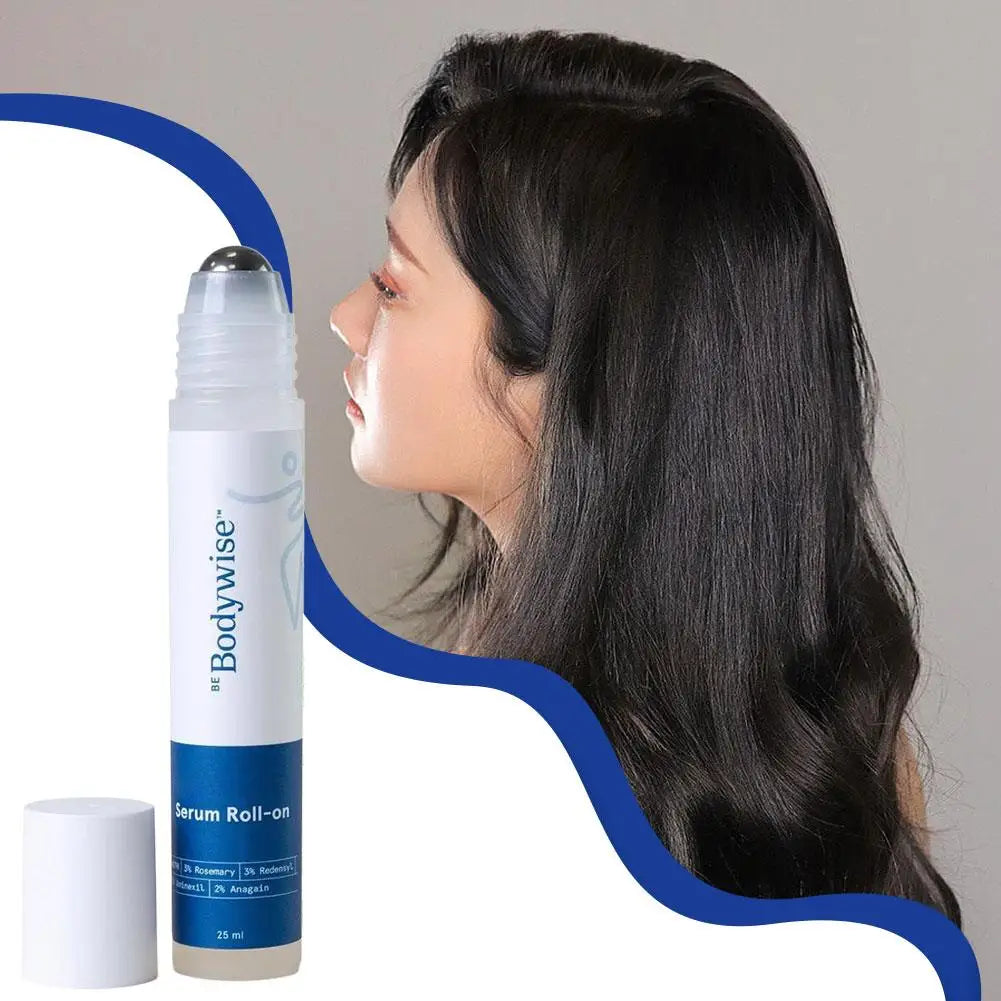 1-5pcs Bodywise Roll-On Ball Hair Growth Serum - Natural Rosemary Plant Essence Strengthen Hair Roots Gently Nourishes Scalp