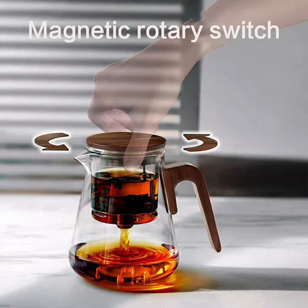Bonston heat-resistant glass teapot, magnetic switch, 27oz
