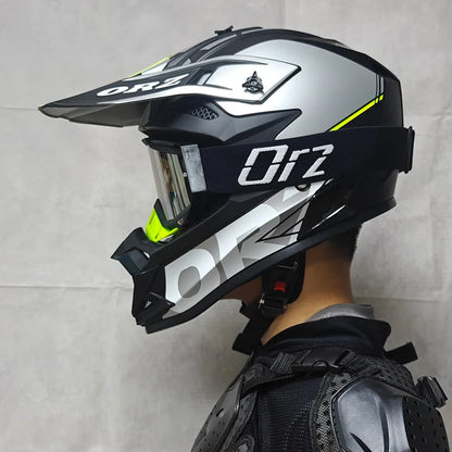 ORZF16-Off road motorcycle helmet, men's and women's rally helmet, mountain bike riding speed drops in all seasons
