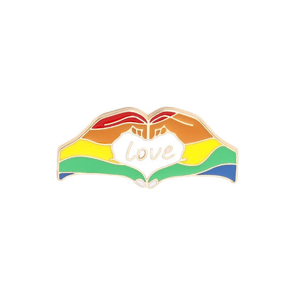 Rainbow Heart Enamel Pin Pride Tooth Book Cats Brooches Collar Badge LGBTQ Love is Love Gay Lesbian Jewelry Gift