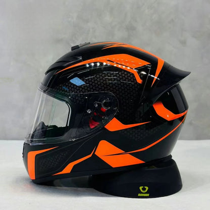 Unisex Design Little Turtle Model Full Face Motorcycle Helmet Reduces Wind Noise and Buffeting for Peaceful Riding All Seasons