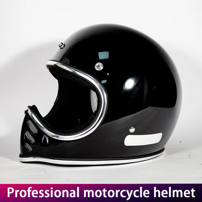 Motorcycle helmet Japanese retro cruise tip glass fiber reinforced plastic helmet motorcycle full helmet