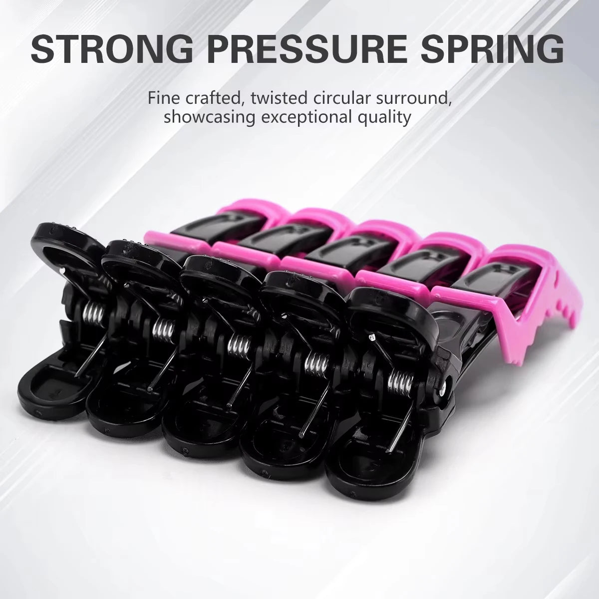 30pcs/box Hairdressing Plastic Crocodile Clip Wide Tooth Hairdressing Clip Portable Professional Salon Hairdressing Styling Tool