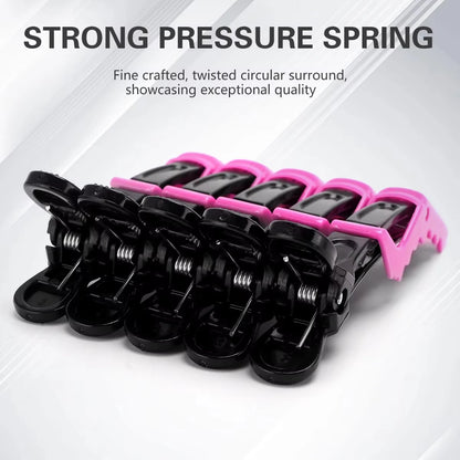 30pcs/box Hairdressing Plastic Crocodile Clip Wide Tooth Hairdressing Clip Portable Professional Salon Hairdressing Styling Tool