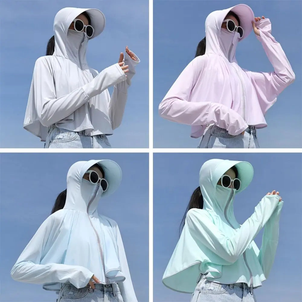 Summer Female Sun Protection Clothing UV Protection Long Sleeve Ladies Cloak Quick Dry Clothing Thin Jackets