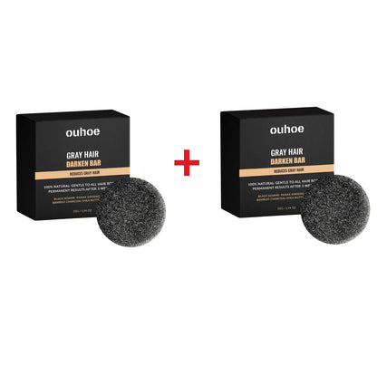 Darkening Hair Soap Deep Cleansing Blackening Beard Eyebrows Strengthen Nourish Repairing White Grey Hairs Treatment Shampoo Bar